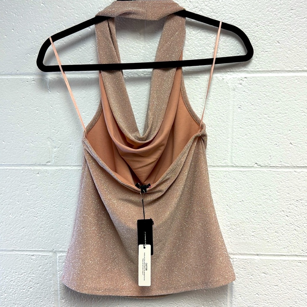 Express Muted Pink Sleeveless Cowl Neck Top - Picture 8 of 11
